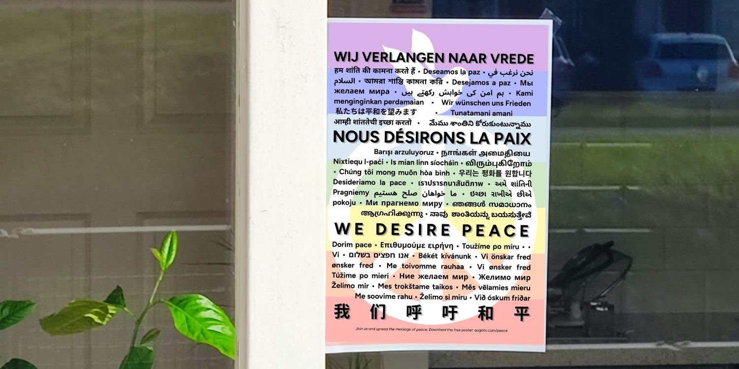 Blog cover photo of the free We Desire Peace poster by Qugato